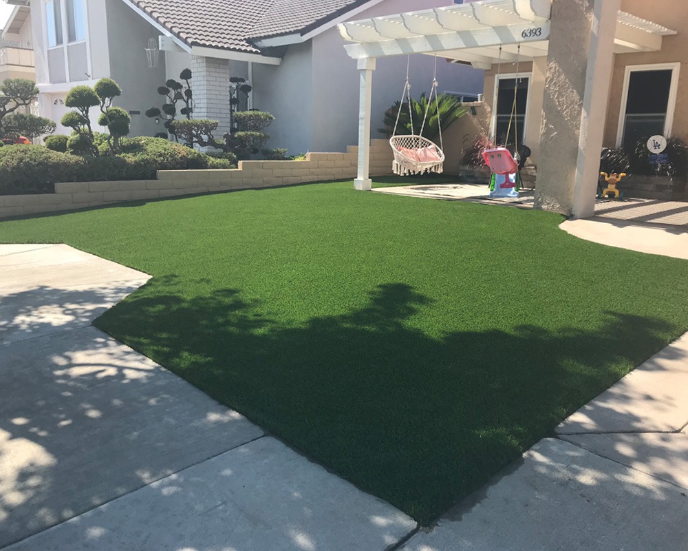 turf in front yard