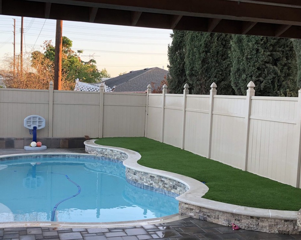 Backyard with pool area
